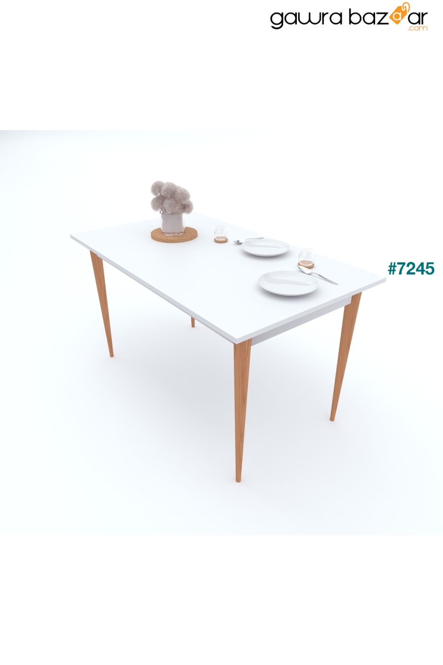 طاولة مطبخ كاريا بيضاء 120 × 67 سم Ankara Mobilya 1