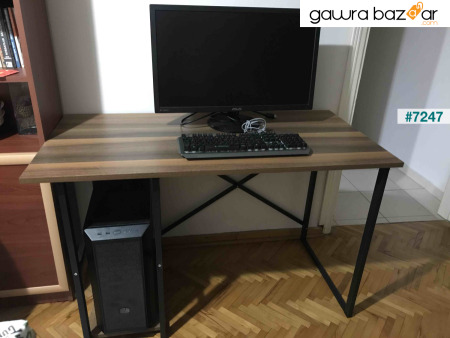 60x120 سم مكتب مع رفين مكتب كمبيوتر مكتب فئة طاولة طعام خشب الجوز
