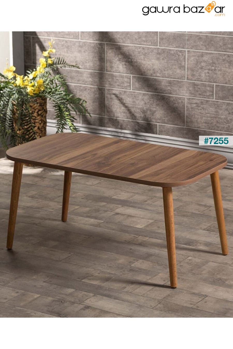طاولة وسط خشبية أرجل مربعة الجوز Aldın Aldın 0