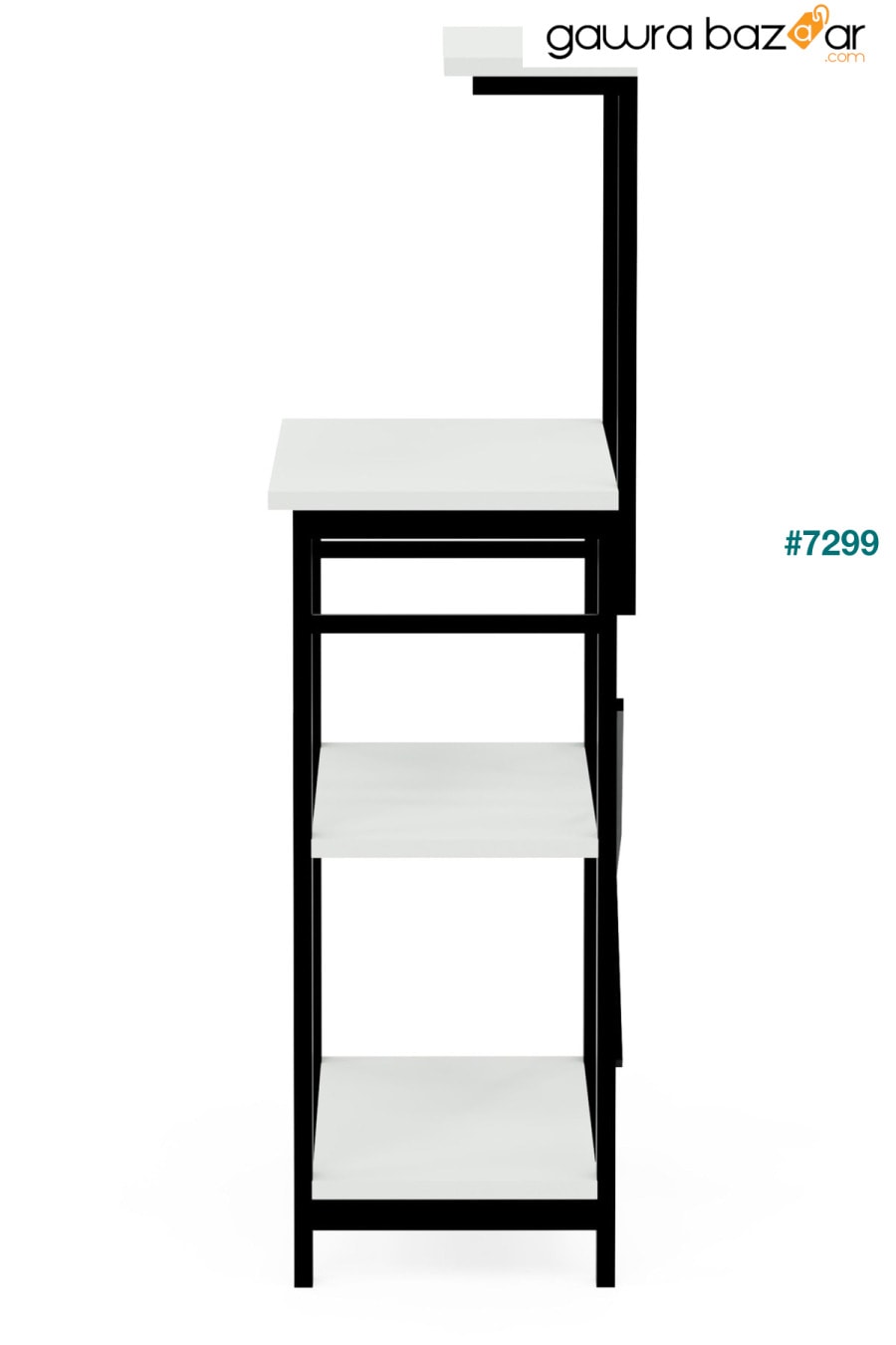MB1 ارتفاع قابل للتعديل للمطبخ ، طاولة بار ، خزانة متعددة الأغراض ، جزيرة المطبخ - أبيض Ceramical 6