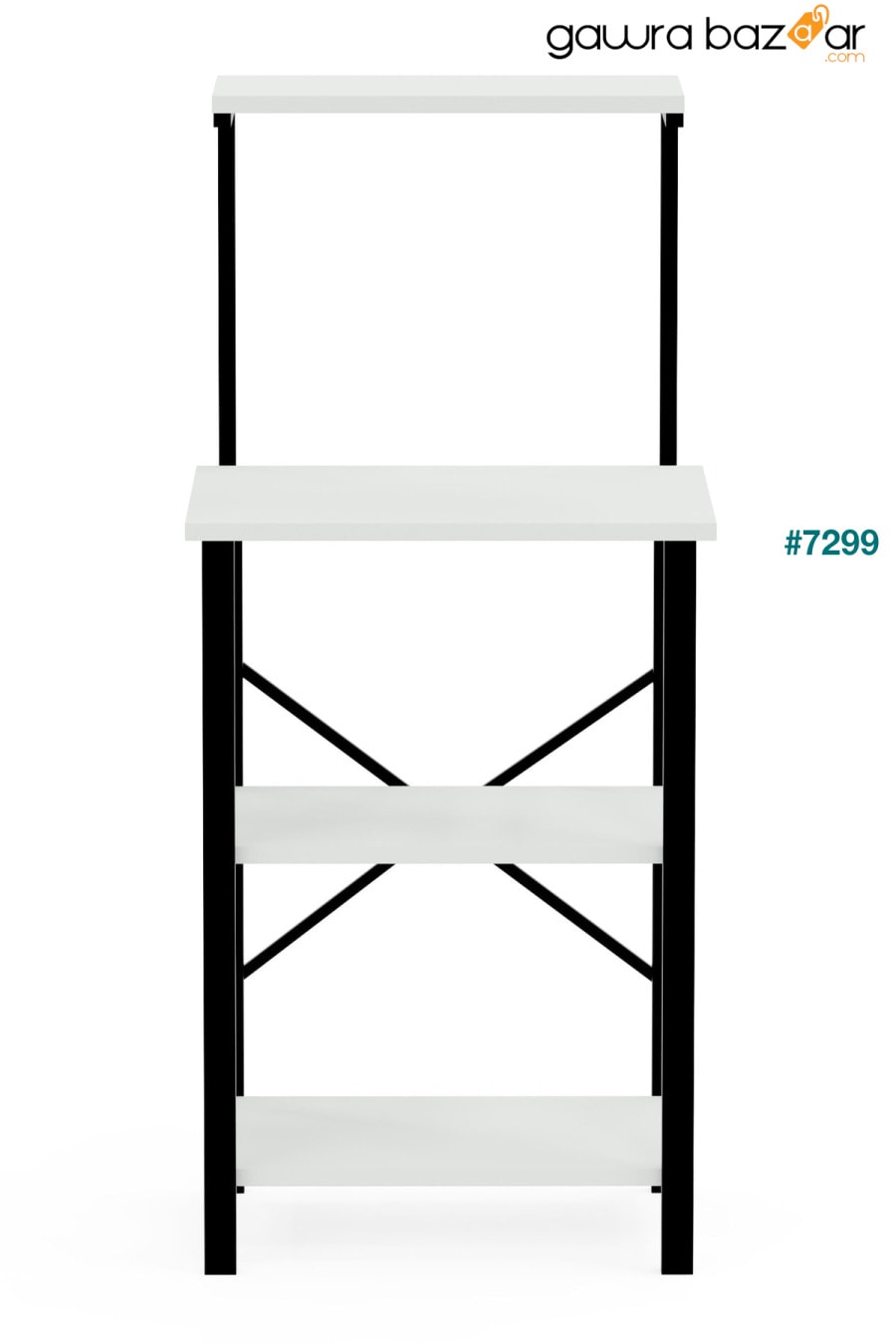 MB1 ارتفاع قابل للتعديل للمطبخ ، طاولة بار ، خزانة متعددة الأغراض ، جزيرة المطبخ - أبيض Ceramical 4