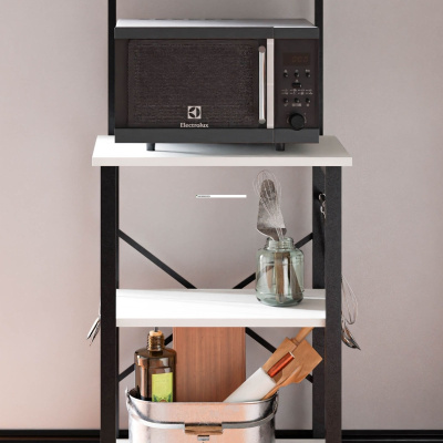 MB1 ارتفاع قابل للتعديل للمطبخ ، طاولة بار ، خزانة متعددة الأغراض ، جزيرة المطبخ - أبيض