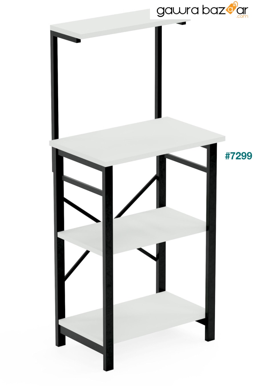 MB1 ارتفاع قابل للتعديل للمطبخ ، طاولة بار ، خزانة متعددة الأغراض ، جزيرة المطبخ - أبيض Ceramical 5