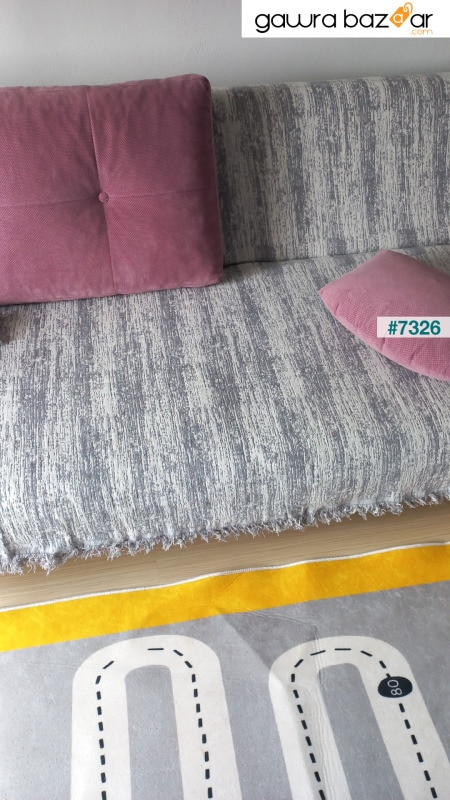 غطاء أريكة حديث من القطن والرمادي للسرير وغطاء لسرير الأريكة