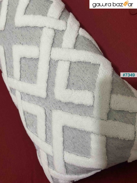 البوهيمي تصميم خاص لكمة نمط غطاء وسادة مستطيل الزخرفية Mila Grey