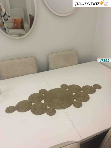 عداء قش الجوت الطبيعي ، 75 × 30 سم ، غطاء طاولة غرفة المعيشة من حبل الجوت ، مفرش طاولة المطبخ ، عداء ، رانير
