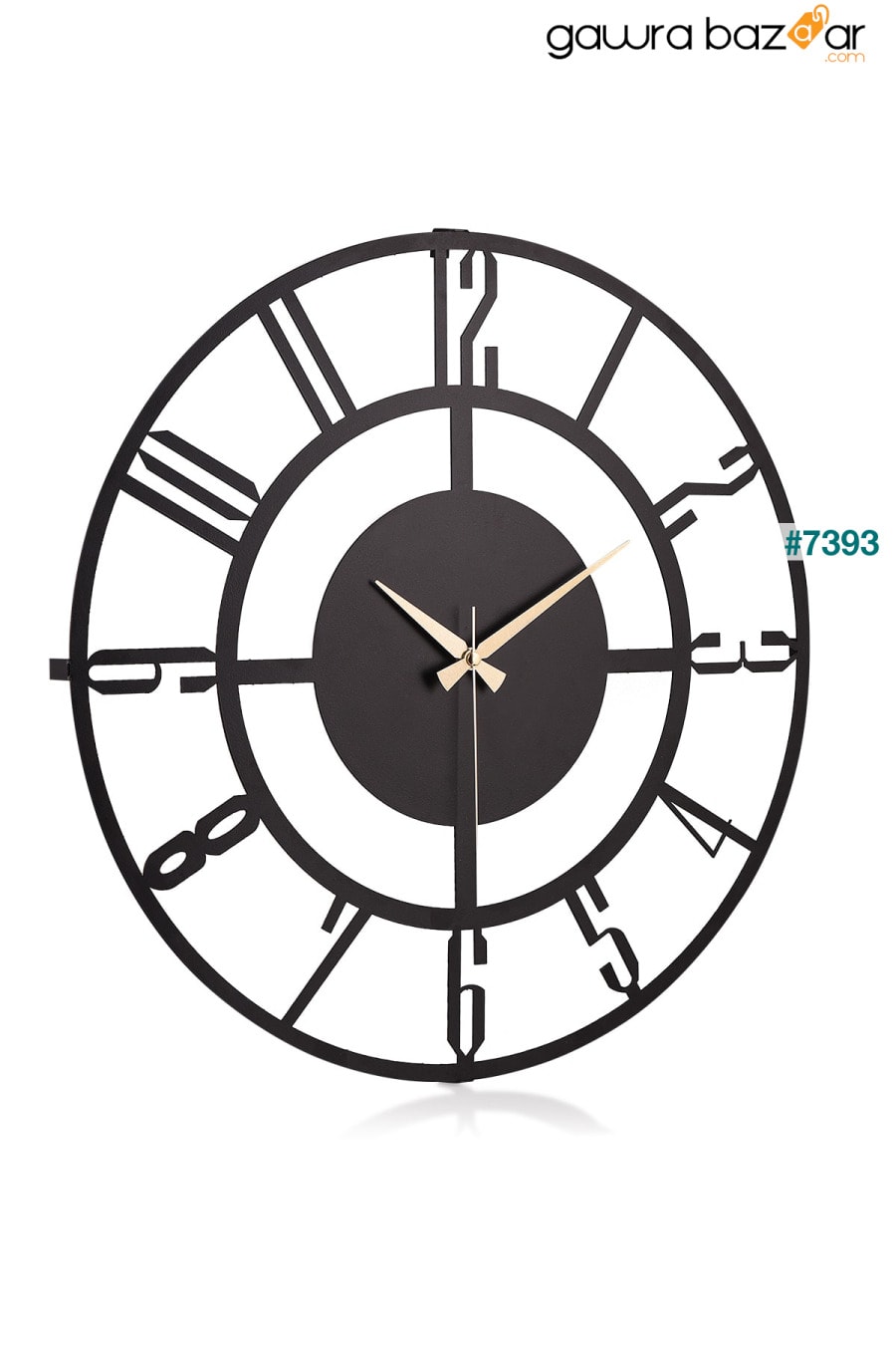 مويكا بونيلا ساعة حائط معدنية سوداء 50x50 سم Mds-50 Muyika Design 5