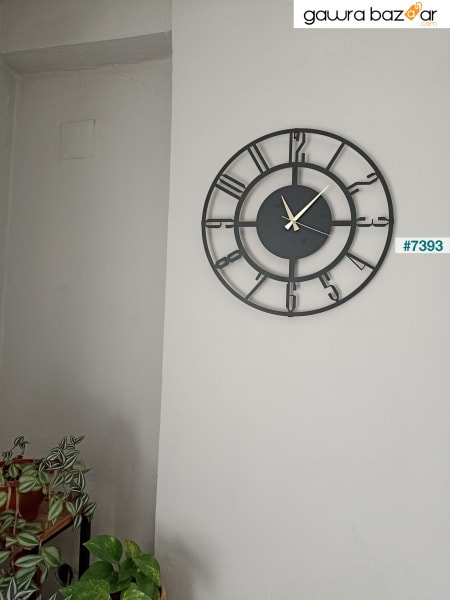 مويكا بونيلا ساعة حائط معدنية سوداء 50x50 سم Mds-50
