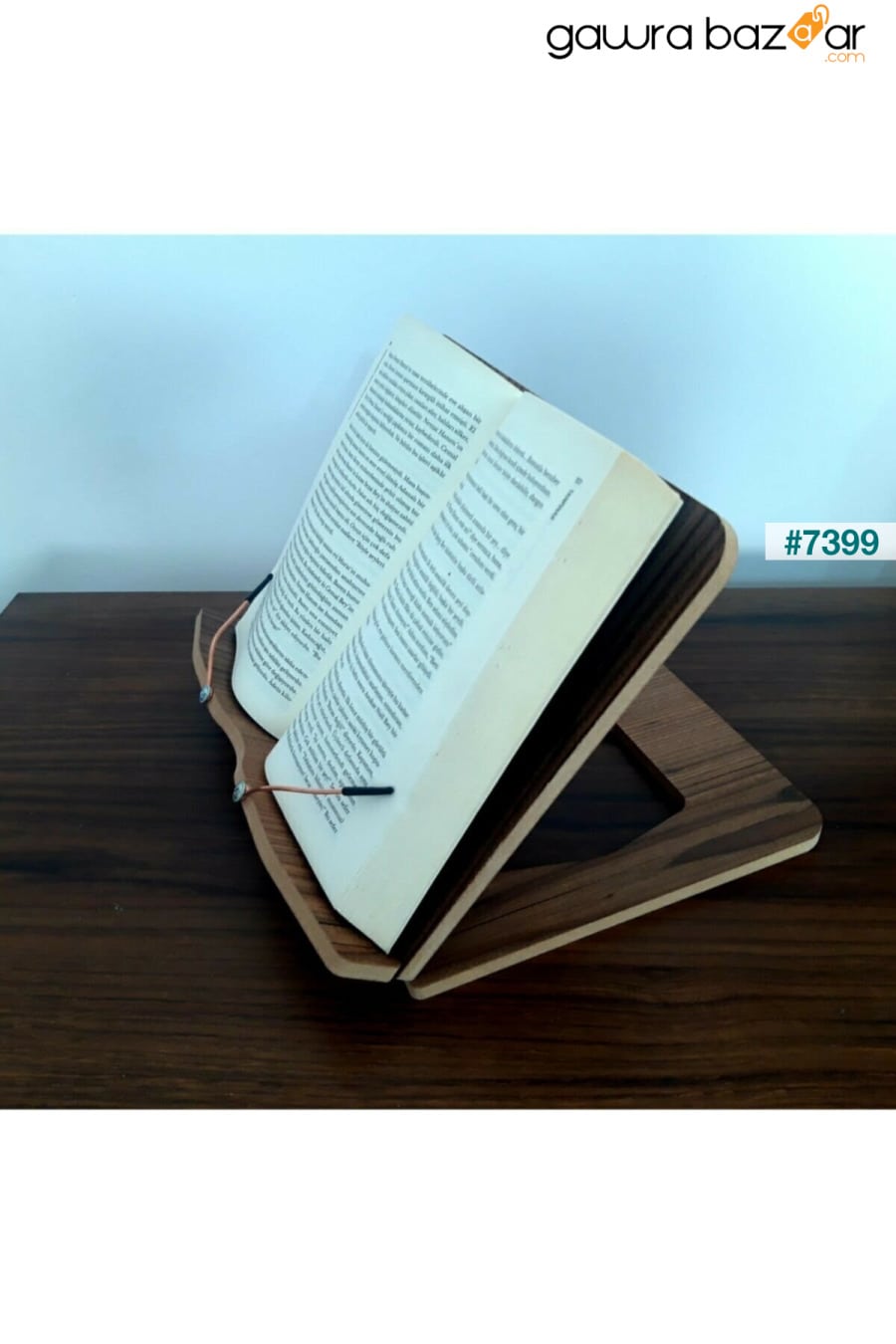 حامل قراءة الكتب حامل هاتف لوحي محمول قابل للطي مع جهاز حامل صفحة خشبي FIESSE 7