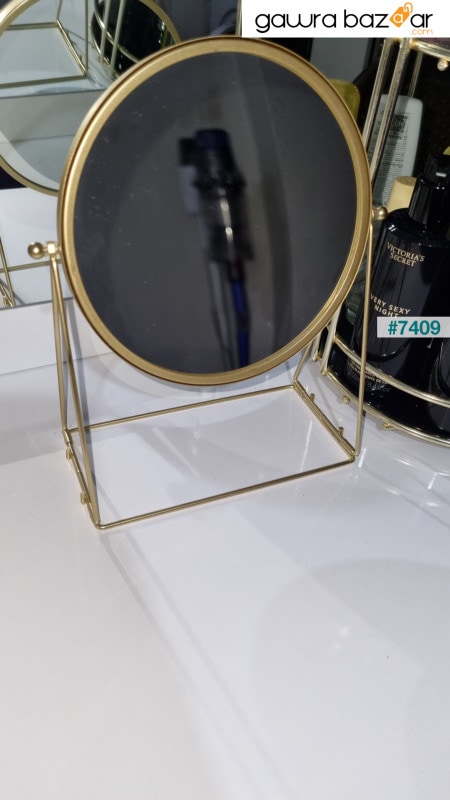 مرآة مكبرة مزدوجة الجوانب قطرها: 17 سم مرآة طاولة مكياج قائمة ذات نوعية جيدة