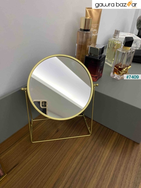 مرآة مكبرة مزدوجة الجوانب قطرها: 17 سم مرآة طاولة مكياج قائمة ذات نوعية جيدة