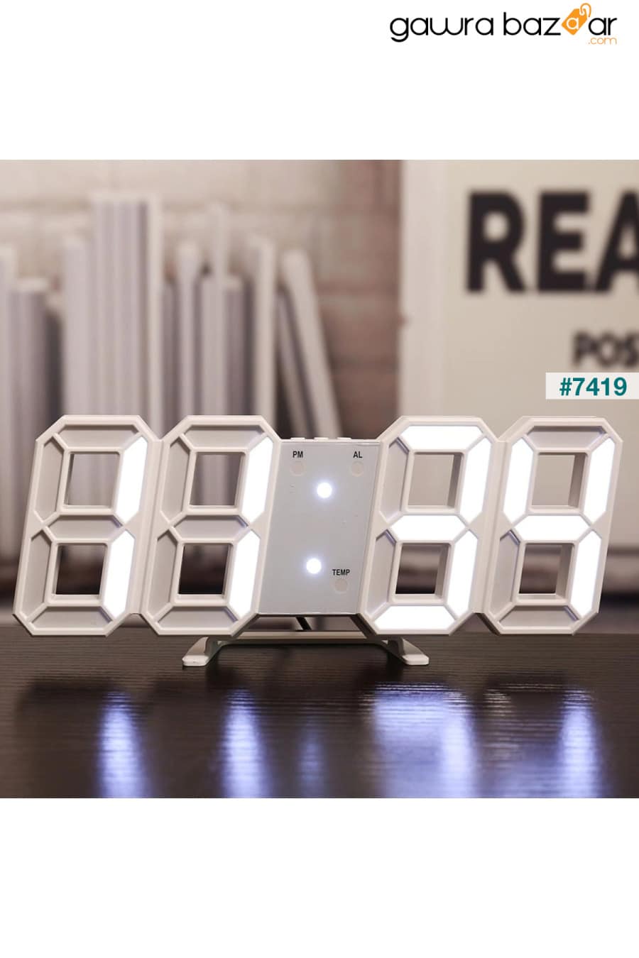 ساعة حائط طاولة رقمية LED بتصميم سبيس ديزاين DailyTech 0
