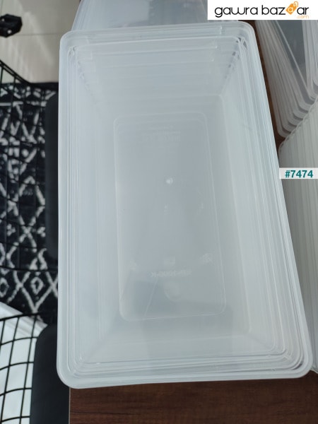 حاوية تخزين بلاستيكية 20 قطعة من لعبة طعام البقول ، قابلة للقفل بفريزر قهوة 2 لتر (23 × 14 × 8 سم)