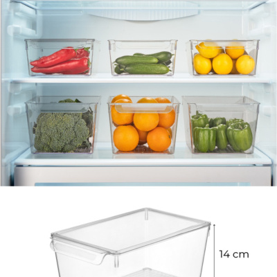 3 قطع منظم للثلاجة كبير مع اغطية