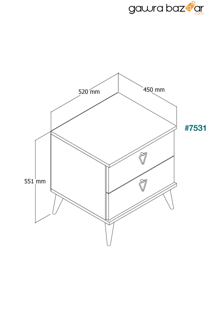 طاولة جانبية بدرج من فيرساتشي - أبيض 3636 Mezza 4
