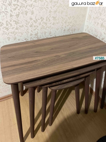طاولة التعشيش الخشبية رباعية ام دي اف من لوسي 4 - جوز