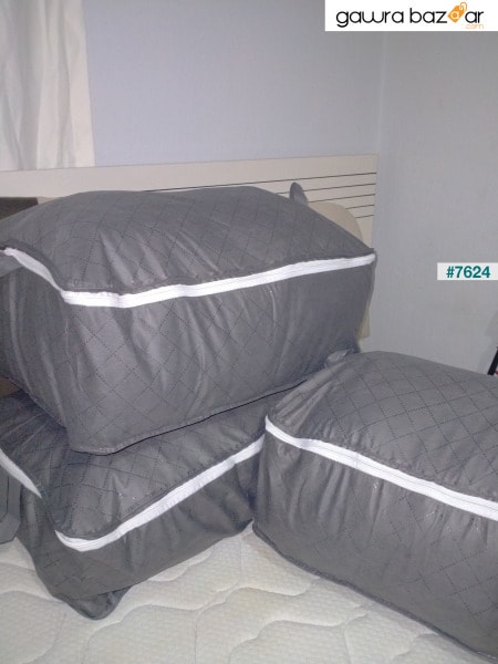 حقيبة تخزين من نوع قاعدة الأريكة التي تتحول إلى سرير (رمادي)