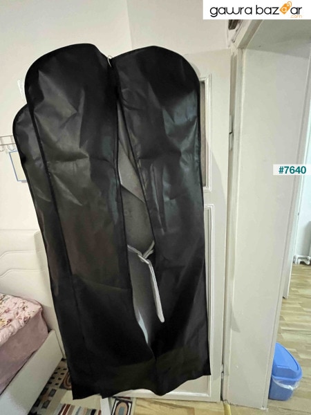 غطاء فستان سهرة Gamboc 60x160 أسود الربط محبوكة