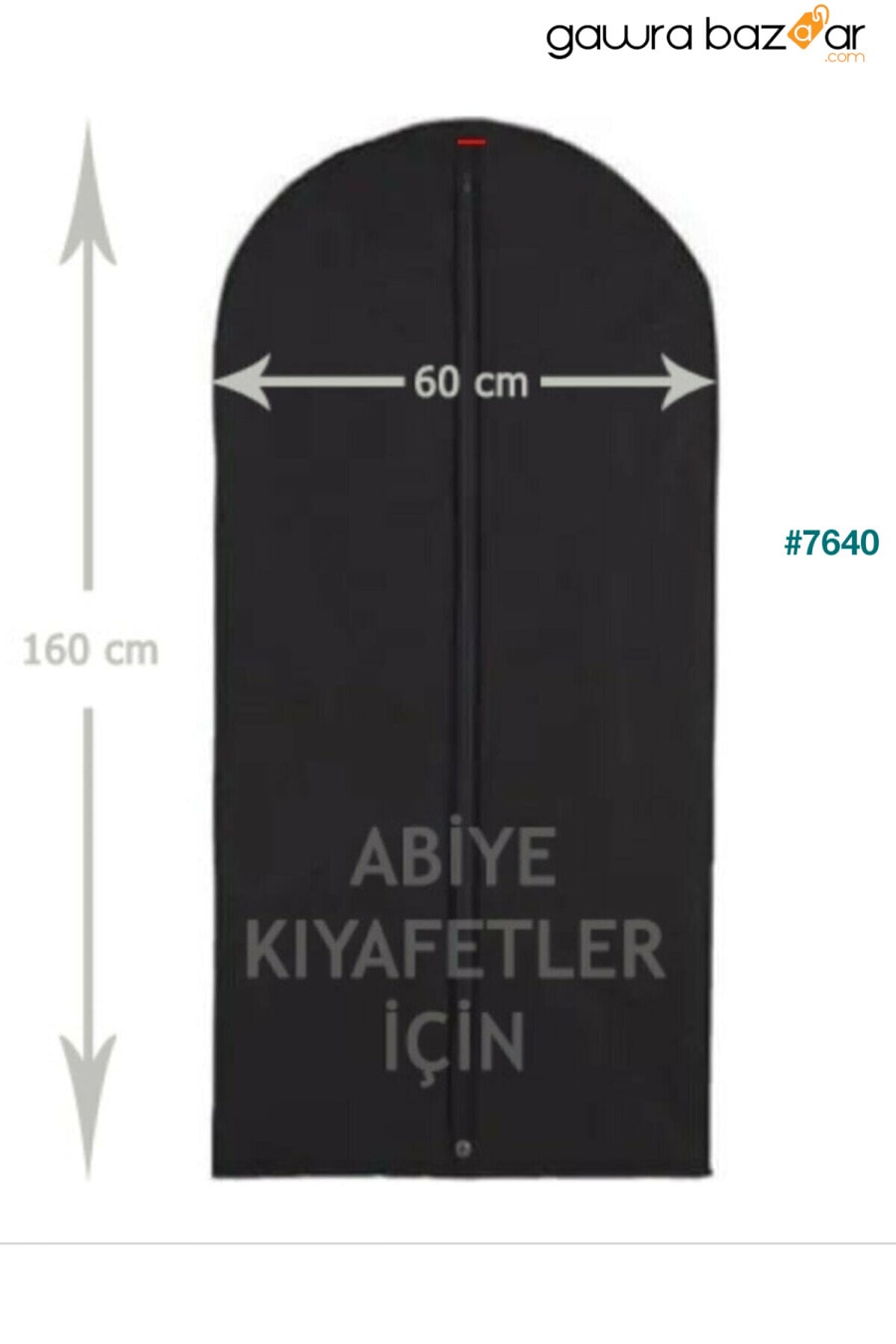 غطاء فستان سهرة Gamboc 60x160 أسود الربط محبوكة kolay-alışveriş 0