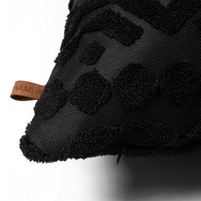 البوهيمي تصميم خاص لكمة نمط مربع الزخرفية رمي غطاء وسادة ليتا الأسود