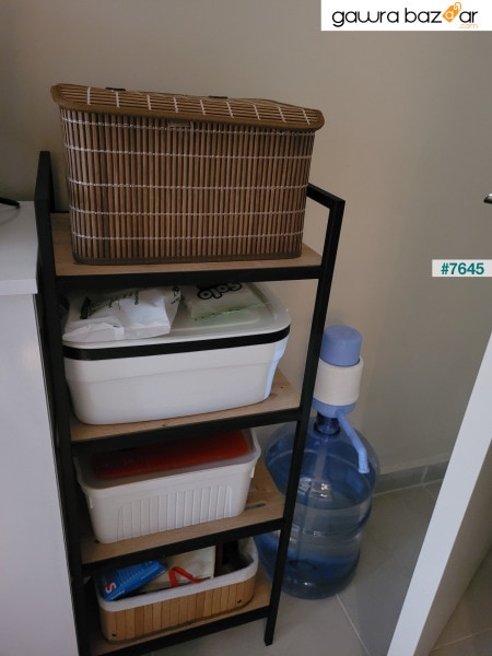 4 رفوف الحمام المنظم الجرف المطبخ الحمام خزانة متعددة الأغراض منظم الرف