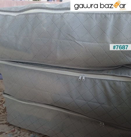 6 قطع - حقيبة تخزين من نوع قاعدة الأريكة التي تتحول إلى سرير - حقيبة تخزين كبيرة الحجم أسفل القاعدة 64 × 45 × 22 سم