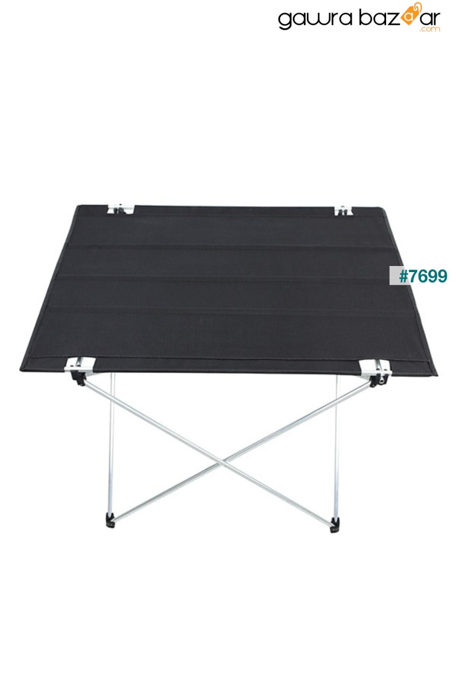 طاولة التخييم والنزهات القماشية القابلة للطي ، أسود ، موديل عريض ، 73 × 55 × 48 سم Yoko Home 1