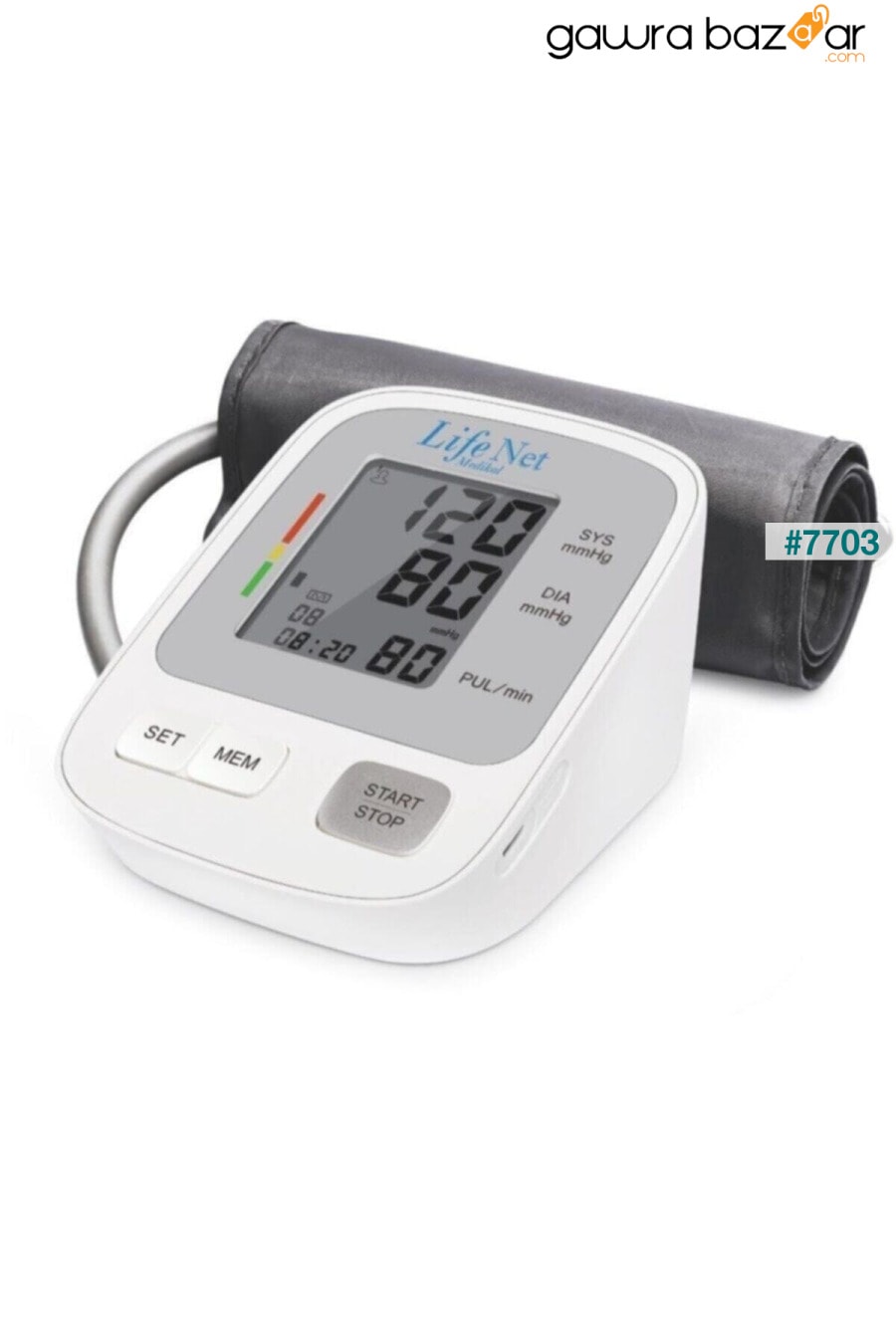جهاز مراقبة ضغط الدم ، جهاز مراقبة ضغط الدم في أعلى الذراع ، جهاز مراقبة معدل ضربات القلب ، Wbp-108 مع مدخل USB. Life Net Medikal 0