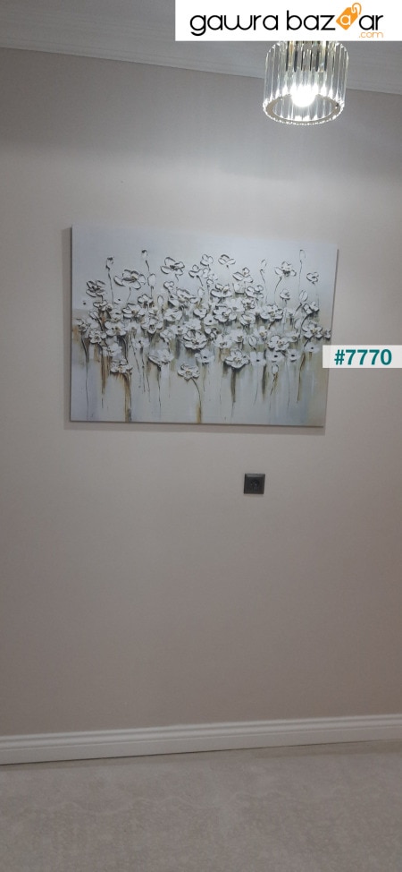 70x100 لوحة قماشية زهور باردة