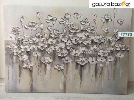 70x100 لوحة قماشية زهور باردة