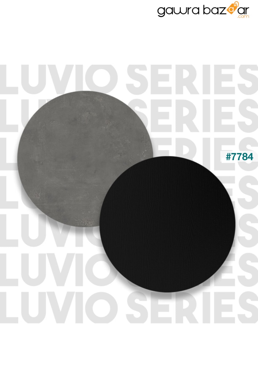 Luvio وحدة تلفزيون بقاعدة معدنية بساق 160 سم لون أسود خرساني Lv1-rl Yurudesign 5