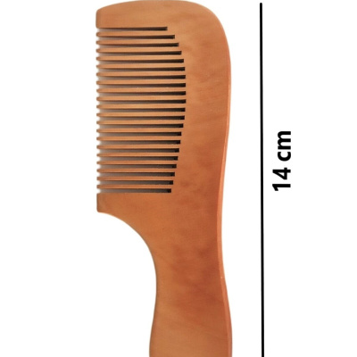 مجموعة مكونة من 2 فرشاة شعر من شعر الماعز الطبيعي ومشط من الخشب الطبيعي - مقاس متوسط