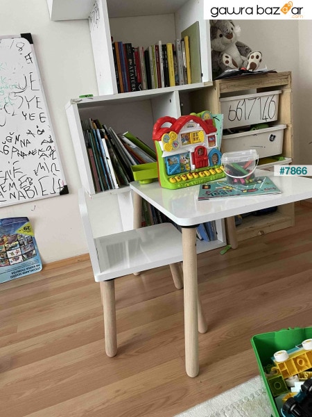 طاولة الأطفال ذات السطح الصافي الصيفي - طاولة الأنشطة - مجموعة مكتب دراسة الأطفال مع كرسي واحد