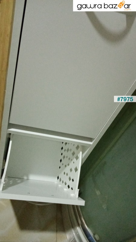 ليندا ، 2 باب ، خزانة ملابس قذرة ، خزانة حمام متعددة الأغراض ، 120x39 ، أبيض