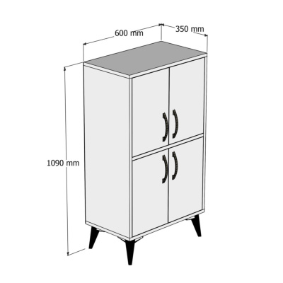 خزانة صنوبر صغيرة متعددة الأغراض - Mdl0202