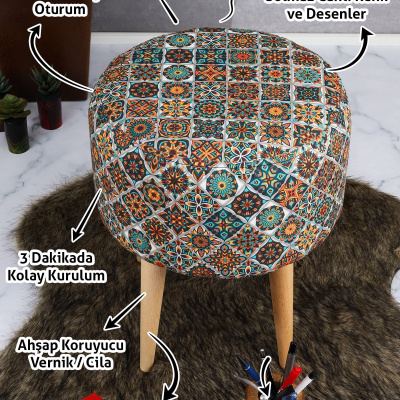 Etna Mangala (4 أرجل) أريكة متعددة الأغراض من خشب الزان بتصميم خاص