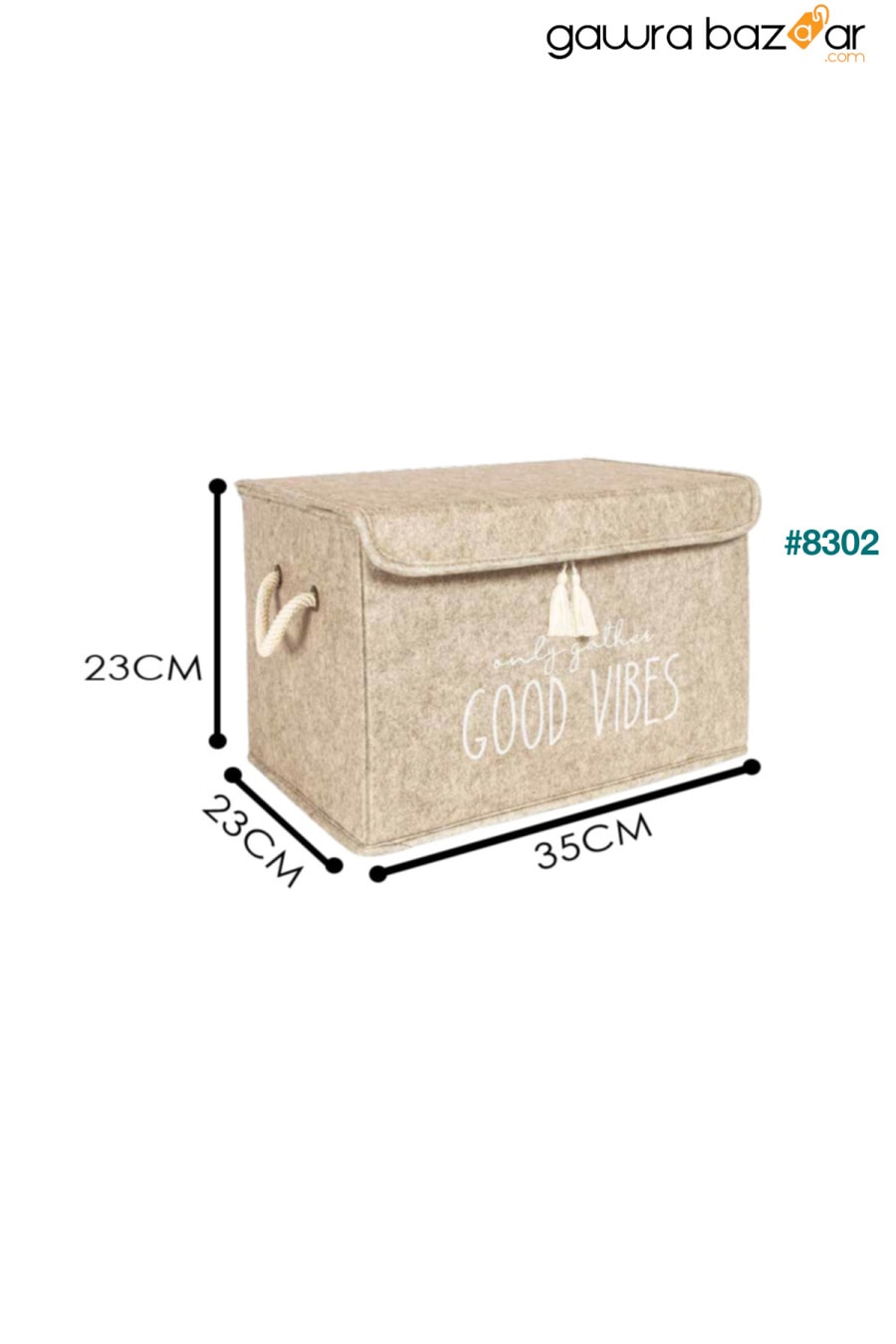 صندوق صغير بغطاء لباد صندوق تخزين قابل للطي سلة صندوقية متعددة الأغراض مطبوعة بغطاء 35*23*23 Faiend 4