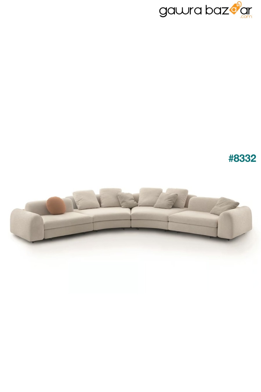 Parlex-A طقم أريكة تيدي بيضاوي الشكل مكون من 5 قطع من طاولة القهوة في غرفة المعيشة ومجموعة L في الزاوية الوظيفية Passion 3