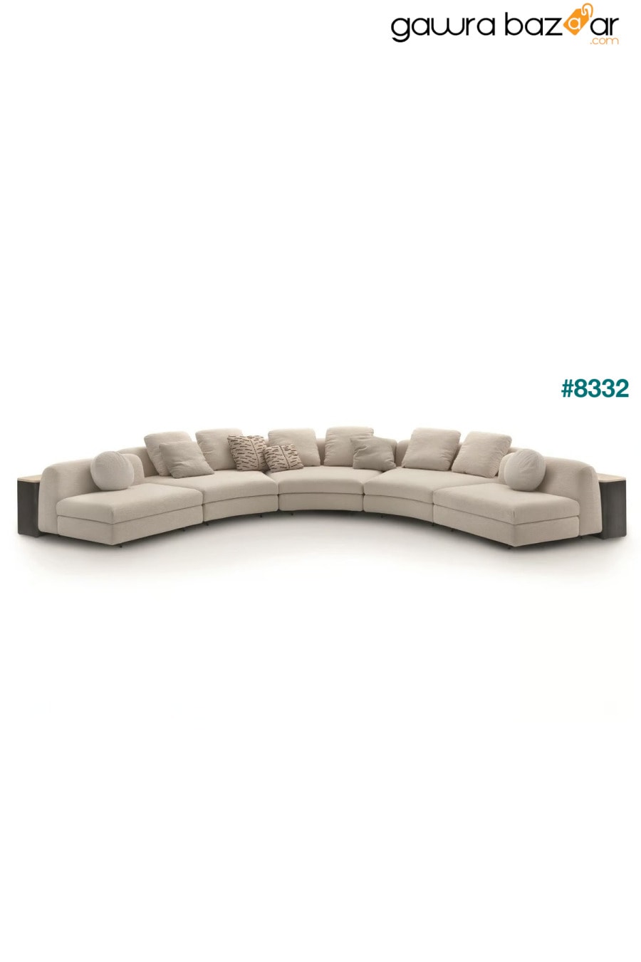 Parlex-A طقم أريكة تيدي بيضاوي الشكل مكون من 5 قطع من طاولة القهوة في غرفة المعيشة ومجموعة L في الزاوية الوظيفية Passion 1