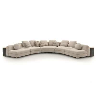 Parlex-A طقم أريكة تيدي بيضاوي الشكل مكون من 5 قطع من طاولة القهوة في غرفة المعيشة ومجموعة L في الزاوية الوظيفية