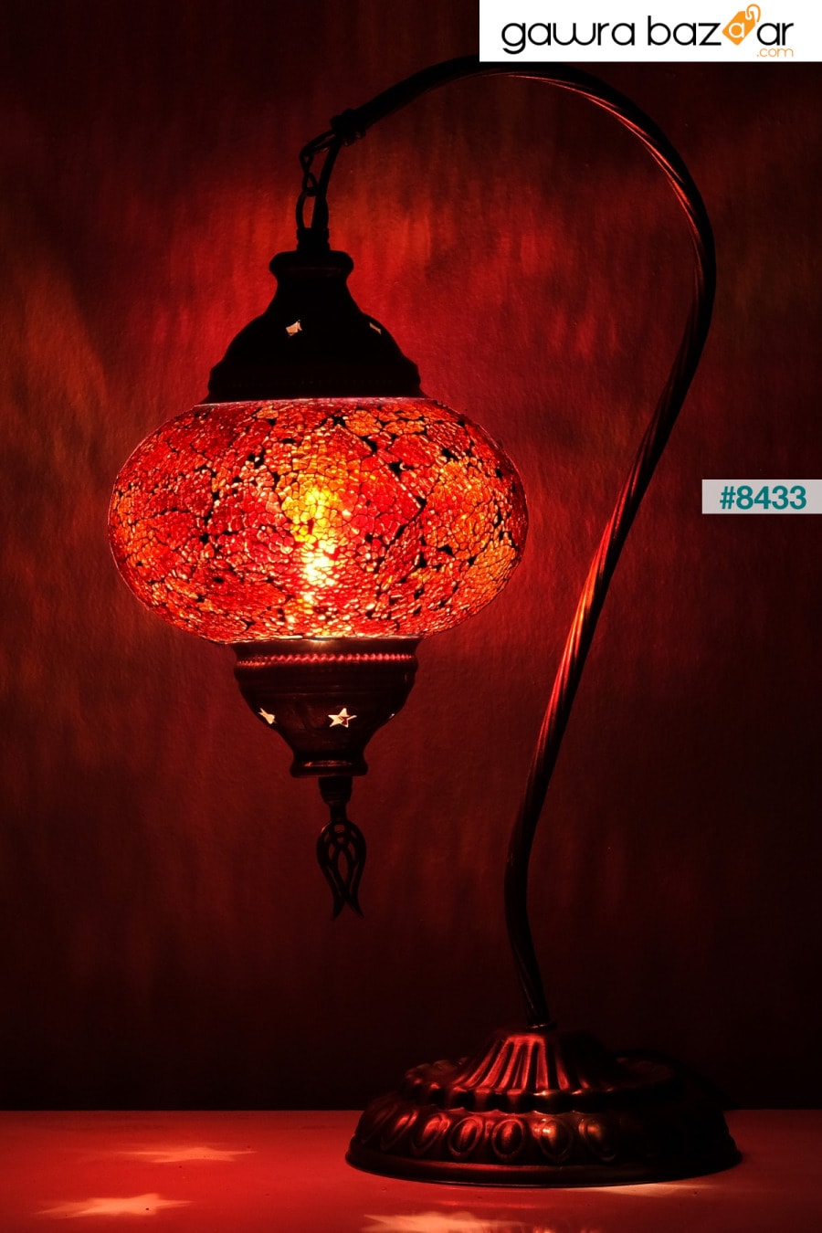 مصباح فسيفساء عتيق أصيل، وإضاءات تركية قديمة، ومصباح زجاجي ملون، وفن زجاجي Asylove 4