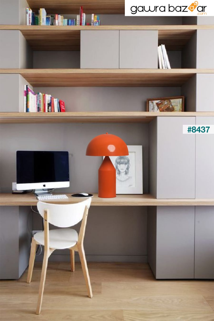 Lipeo البرتقال الجدول مصباح ديكور سطح المكتب الإضاءة قاعة عاكس الضوء غرفة نوم أباجورة Bamyum 4