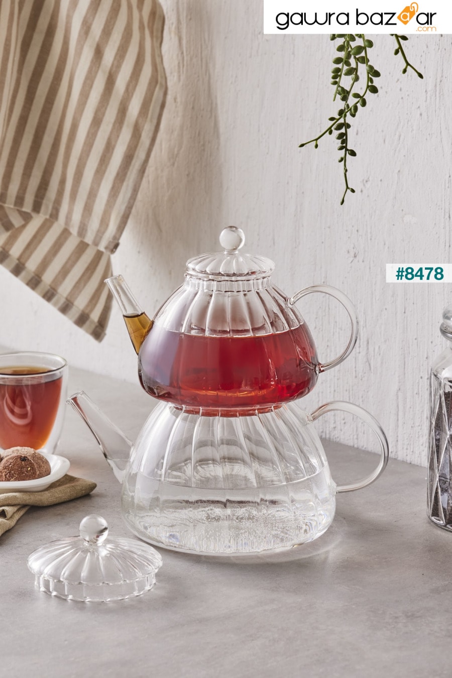 إبريق شاي زجاجي صغير من لوري بوروسيليكات Karaca 0