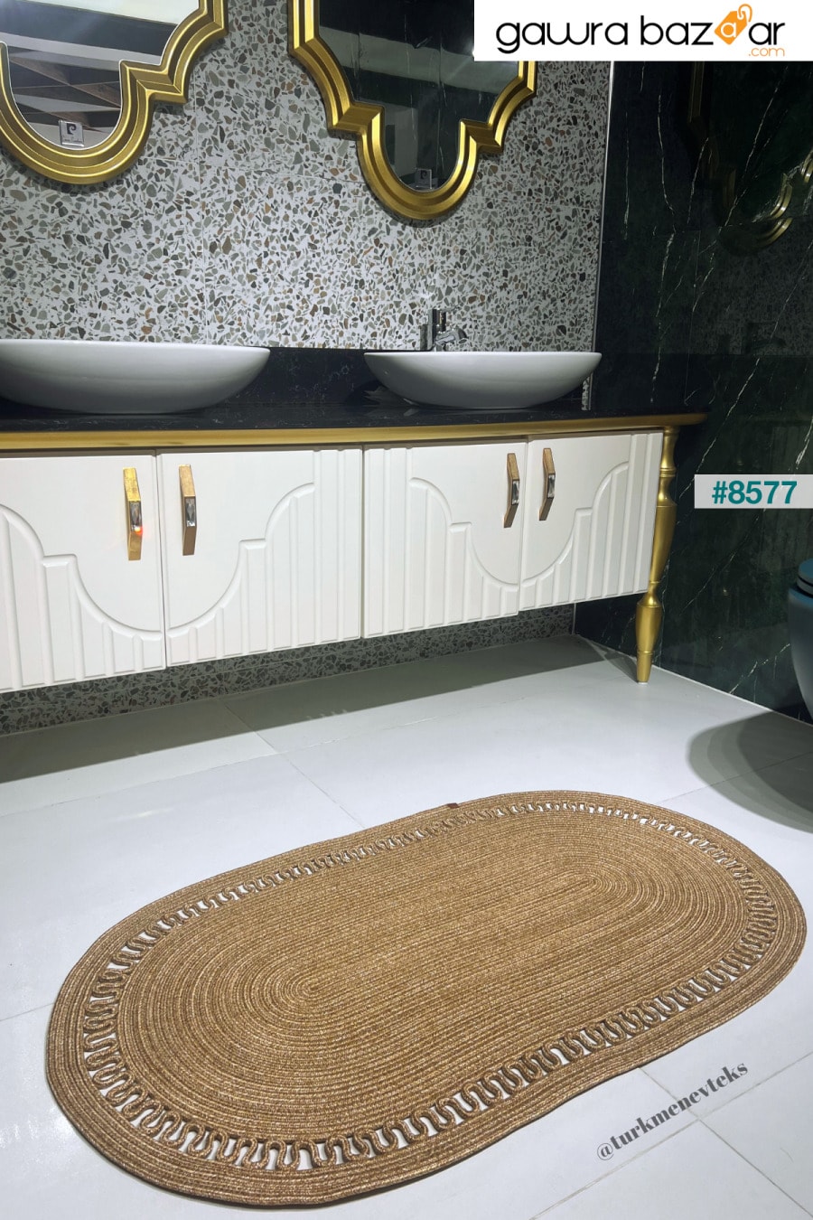 الجوت ويكر، ممسحة، حصيرة الحمام، ممسحة، شرفة حصيرة، ديكور Türkmen Ev Tekstil 0