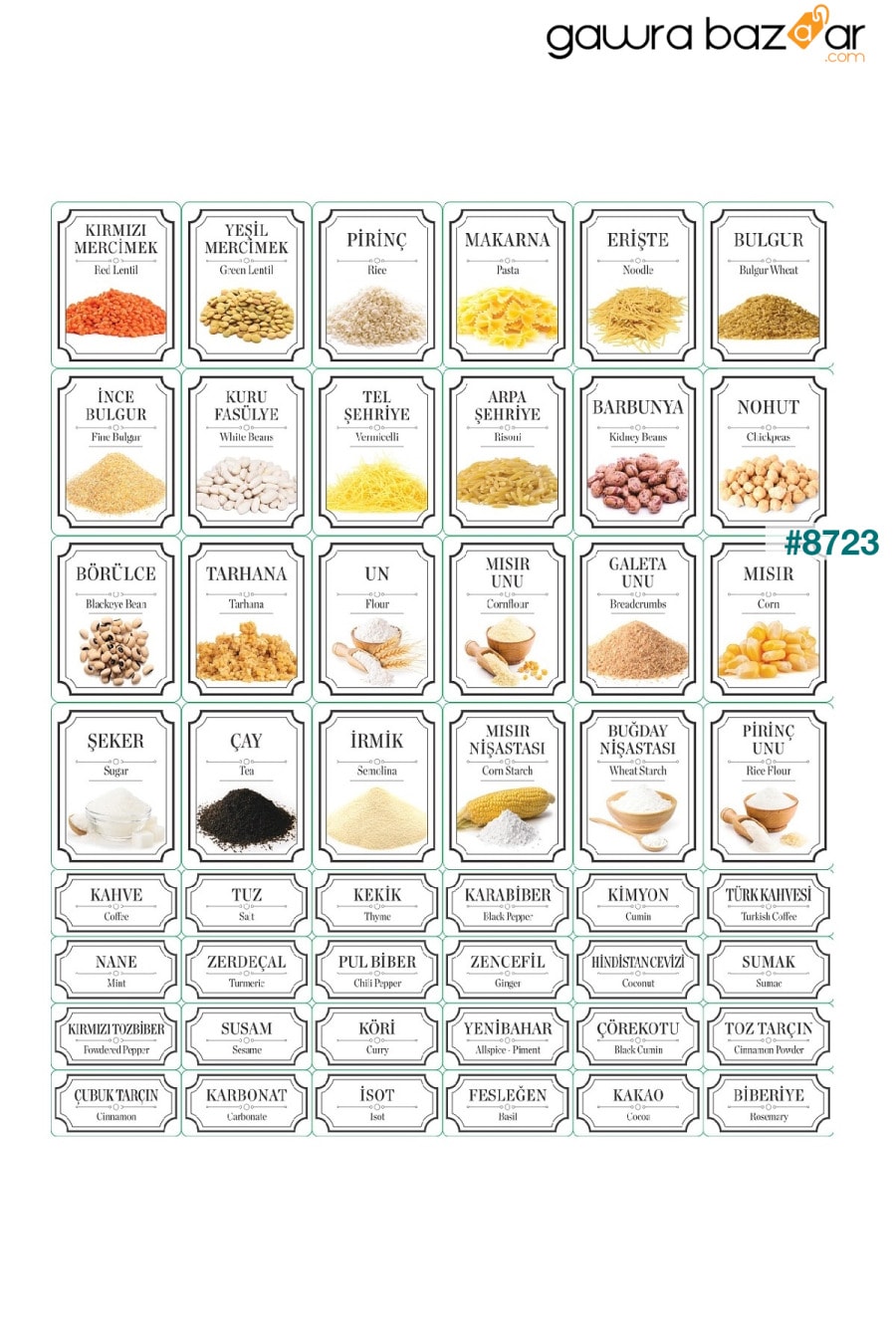 مجموعة مهر مكونة من 48 قطعة - حاوية تخزين طعام مربعة الشكل، الإفطار، الوجبات الخفيفة، التوابل، حاوية النبض Meleni Home 2