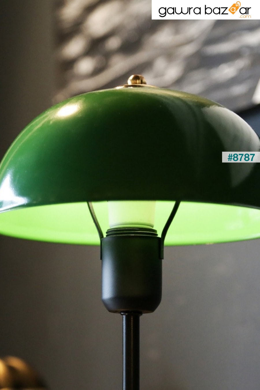 عاكس الضوء المعدني باللون الأخضر من North Home مع مصباح طاولة على شكل رأس الفطر لغرفة المعيشة والمكتب والمقهى Art&Gift 1