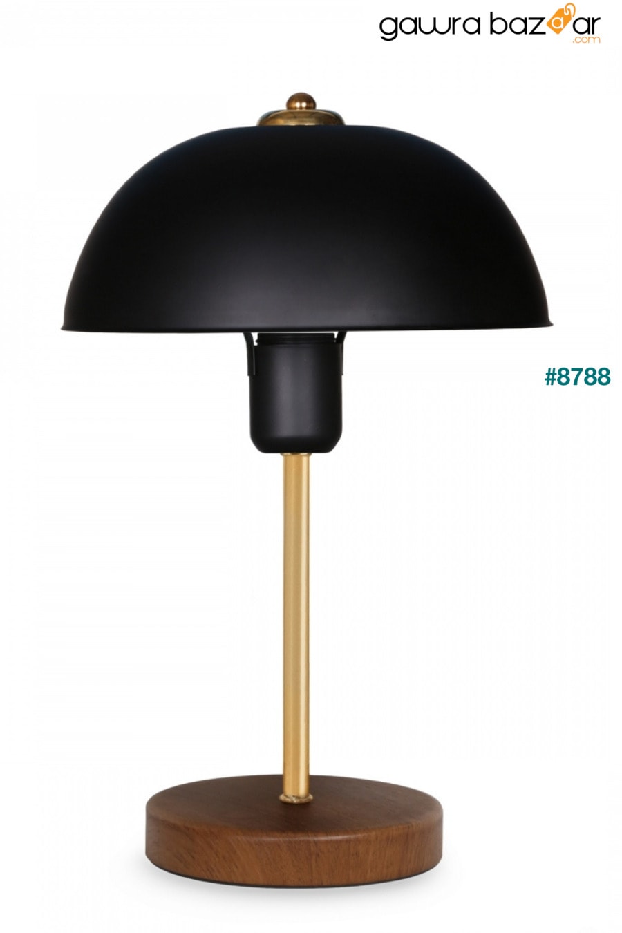 عاكس ضوء معدني أسود من نورث هوم مع مصباح طاولة على شكل رأس الفطر لغرفة المعيشة والمكتب والمقهى Art&Gift 3