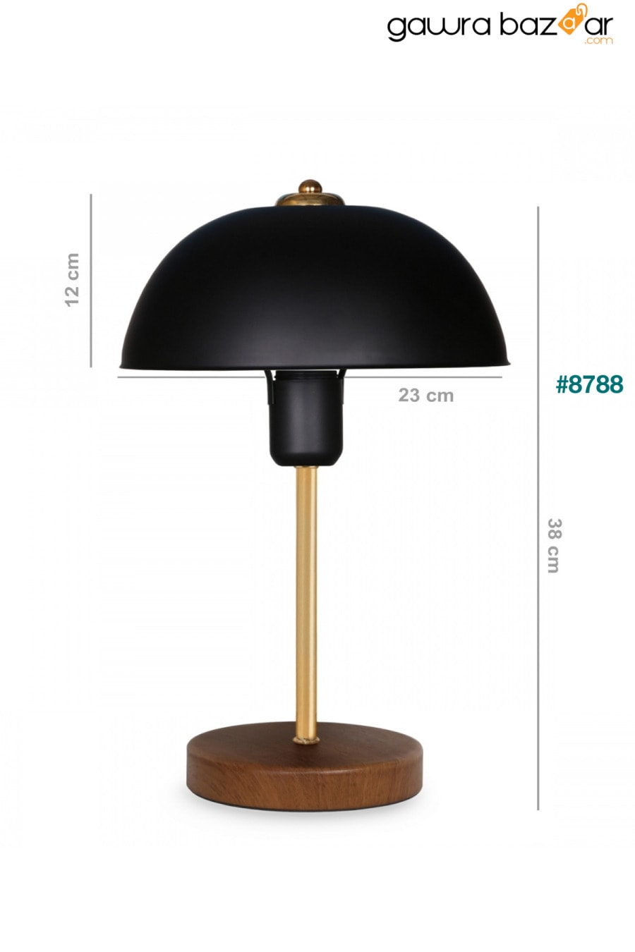 عاكس ضوء معدني أسود من نورث هوم مع مصباح طاولة على شكل رأس الفطر لغرفة المعيشة والمكتب والمقهى Art&Gift 4