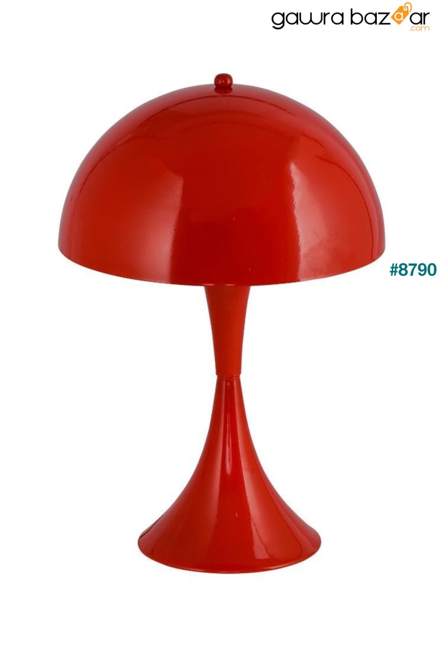 مصباح طاولة عاكس الضوء معدني برأس الفطر باللون الأحمر Art&Gift 1