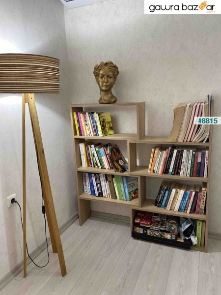 خزانة الكتب المزخرفة السحرية الوظيفية، خزانة الكتب الزاوية Lefkas Oak